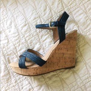 Ann Taylor Teal Blue Wedges - Summer Shoes